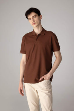 New Regular Fit K?sa Kollu Basic Duz Polo Tisort - Defacto фото 5