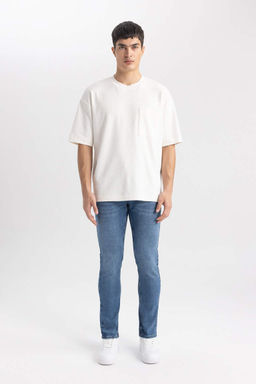 Pedro Slim Fit Dar Kal?p Normal Bel Dar Paca Jean Pantolon - Defacto фото 3