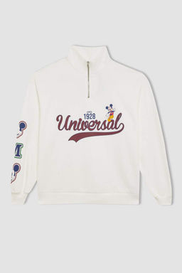 Толстовка оверсайз из плотной ткани с принтом Cool Disney Mickey & Minnie