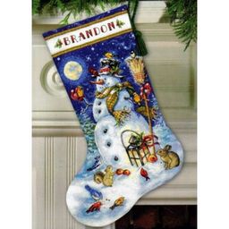 Набор для вышивания DIMENSIONS 70-08839 Сапожок. Снеговик и друзья 41 x 23 см