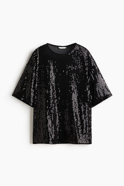 Top oversize de lentejuelas