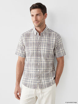 Regular Fit Ekose Poplin Erkek G?mlek