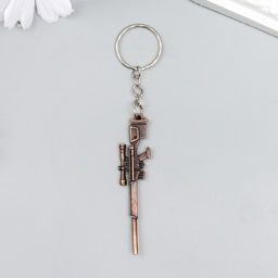 Цена за 12 шт. Брелок для ключей на кольце «Винтовка с прицелом», металл, 6.3×1.5 см, МИКС