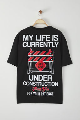 TRENDYOL MAN Ekru Oversize/Genis Kesim %100 Pamuklu Bask?l? T-Shirt TMNSS25TS00114 - Trendyolmilla фото 6