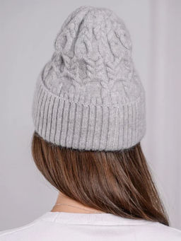 Теплая зимняя шапка бини из нежнейшей ангоры - Pretty mania фото 9