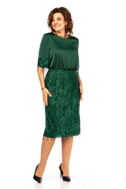 Платье Olga Style С982 зеленый