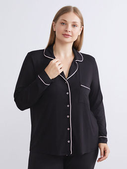 G?mlek Yaka Kad?n Pijama Tak?m?