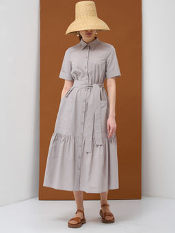 Платье хлопок OD-791-2 серый OD-791-2