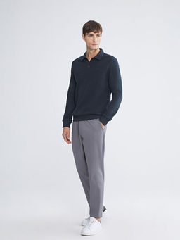 Polo Yaka Erkek Sweatshirt