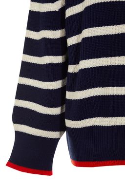 Lacivert Genis Kal?p Cizgili Triko Kazak TWOAW23KZ01446 - Trendyolmilla фото 6