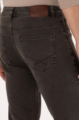 Erkek Kahverengi Slim Fit Jean Pantolon