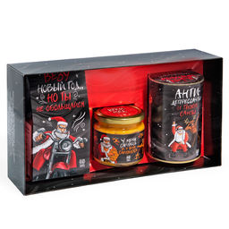 Подарочный набор из 3 продуктов Bad Santa Не трогай, это на Новый Год - Фуд сторис фото 2