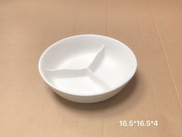 Блюдо менажница 3 секции 16,5 см / WE-16 /уп 36/