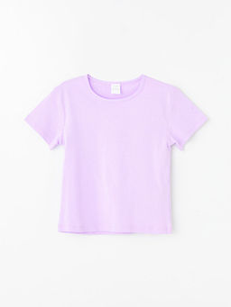 Bisiklet Yaka K?sa Kollu Basic K?z Bebek Ti??rt