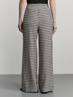 Брюки прямого кроя с принтом / Zarina  фото 4