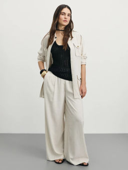 Майка ажурной вязки из вискозы / Zarina  фото 3