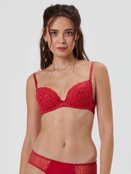 CONTE Бюстгальтер с эффектом push-up VOILE RB2081 брусника