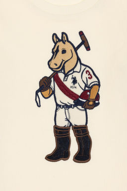 Erkek _ocuk Krem Bisiklet Yaka Sweatshirt - U.s. polo assn фото 4