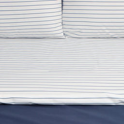 Постельное бельё Этель дуэт Stripes: blue, 143х215см-2шт, 214х240см, 50х70см-2шт, перкаль,114 г/м2  фото 6