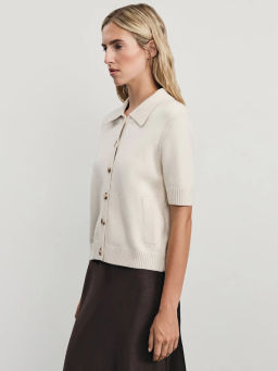 Кардиган с коротким рукавом с вискозой в составе / Zarina фото 4