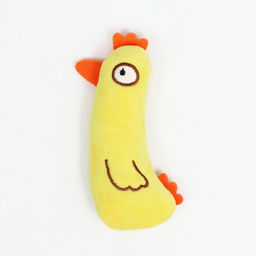 Игрушка для кошек с кошачьей мятой Цыпленок, 10 см, жёлтая - Пижон фото 2