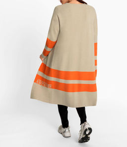 Трикотажное пальто, бежево-оранжевое - Heine фото 3