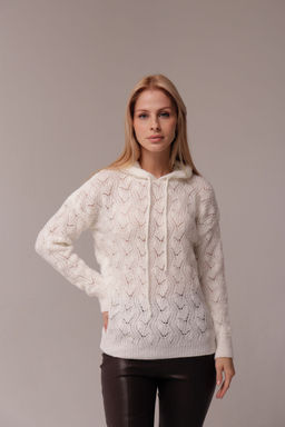 10462 Джемпер с капюшоном белый