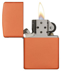 Зажигалка ZIPPO с оранжевым матовым покрытием | Orange Matte 231  фото 3