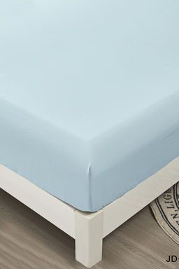 Комплект постельных принадлежностей, простыня на резинке  Борт 25 + 2 наволочки 70*70 голубой