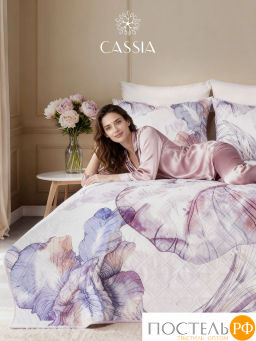 Покрывало + наволочки CASSIA ИРИСЫ сир.  фото 8