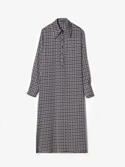 Платье-рубашка миди с принтом - Emka фото 5