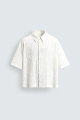 STRIPED TEXTURED FLOWING SHIRT - Zara фото 15