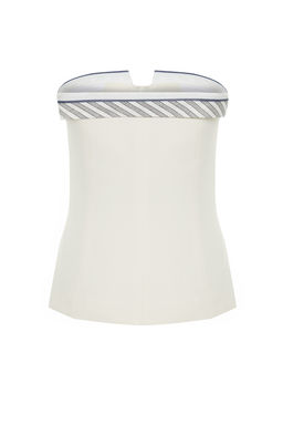 Trendyolmilla Ekru Regular Straplez Dokuma Yelek TWOSS24YE00019  фото 15