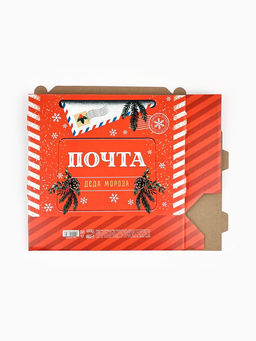 Цена за 3 шт. УЦЕНКА Коробка подарочная новогодняя складная Почта Деда Мороза, 33.5?25.5?7.5 см