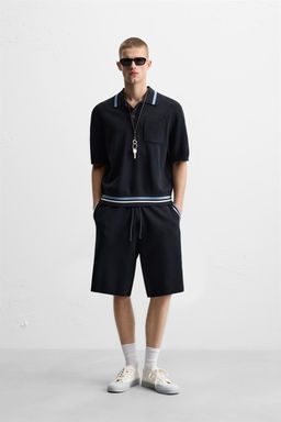 KNIT POLO SHIRT WITH POCKET