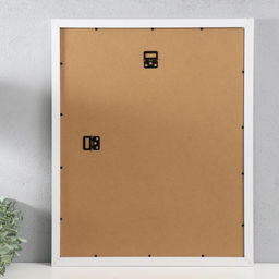 Фоторамка для фото 40×50 см Ellis, МДФ, с паспарту, белый, (пластиковый экран)