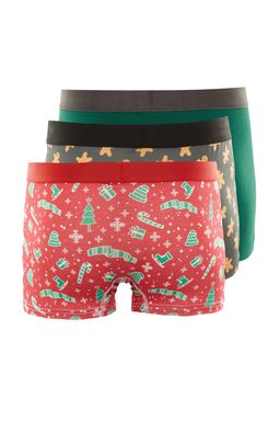 3lu Cok Renkli Desenli-Duz Mix Boxer TMNAW22BX0040 - Trendyolmilla фото 2