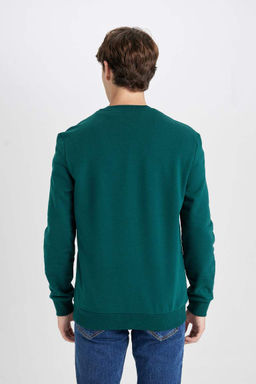 Новый свитшот из плотной ткани с принтом и круглым вырезом стандартного кроя - Defacto фото 6