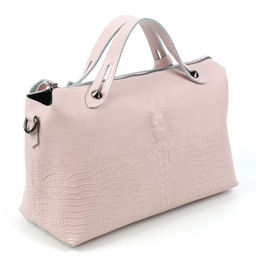 Женская кожаная сумка с ручками под крокодила 0169-12 - Cidirro фото 3