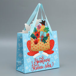 Пакет подарочный Уютного Нового Года, 25 30 10 см