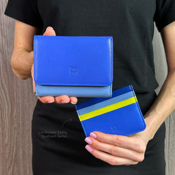 Итальянский кожаный кошелек DuDu серии Pemba | васильковый - Dudubags фото 6