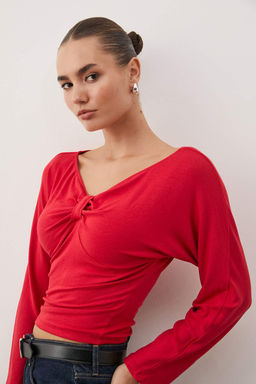 Siyah Orme Bluz TWOAW26BZ00331 - Trendyolmilla фото 6