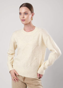 Джемпер жен. (ЧЗ) св.бежевый 154555/185апэ