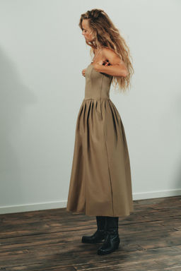 STRAPLESS MIDI DRESS - Zara фото 5