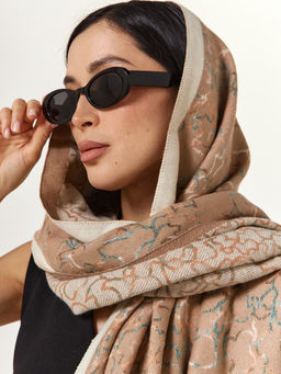 в составе ШЕРСТЬ и КАШЕМИР Большой, мягкий, теплый двусторонний палантин. - Tantino фото 13