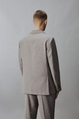 BLAZER REGULAR FIT TRAJE ESTRUCTURA / Beige - Zara фото 3