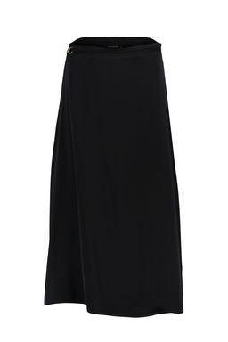 Siyah Saten Cutout Detayl? Midi Etek TWOAW23ET00023 - Trendyolmilla фото 8