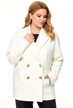 Пальто БелЭльСтиль 841 клетка серая  фото 97