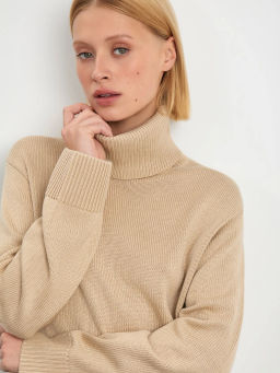 Свитер с высоким воротником из смесовой шерсти, B2863/pontes