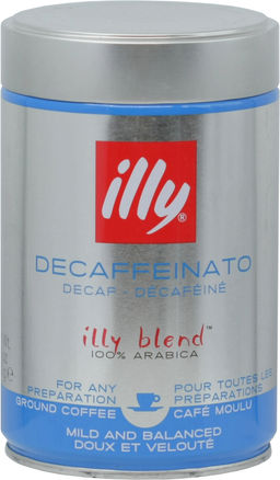 Illy. Decaffeinato (молотый) 250 гр. жест.банка